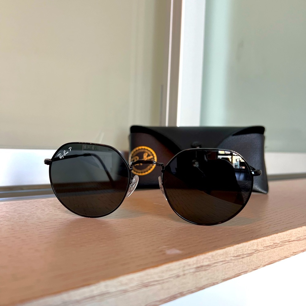 Ray-Ban Jack Polarized Sunglasses - Polished Black Color